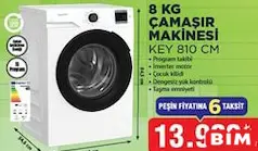 KEYSMART KEY 810 CM 8 KG ÇAMAŞIR MAKİNESİ